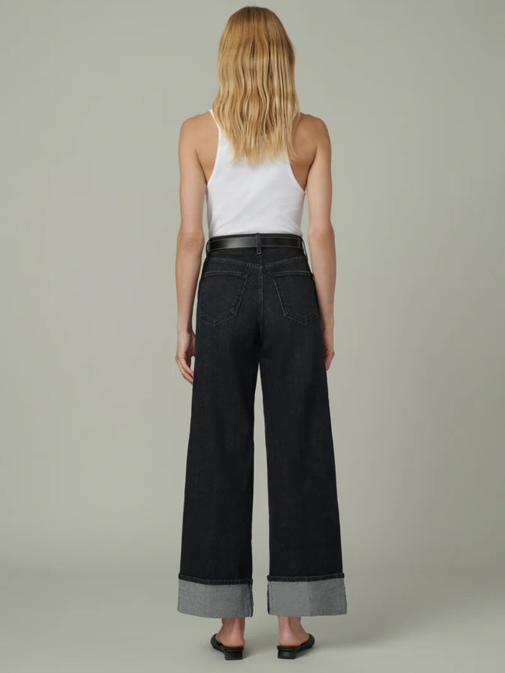 Joe’s Jeans TRIXIE HIGH RISE WIDE LEG CUFFED TROUSER in Mindset - Picture 2 of 12
